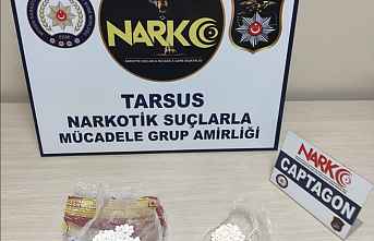 TARSUS’TA UYARICI HAP ELE GEÇİRİLDİ