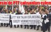 Mersin'de PTT çalışanları eylemde