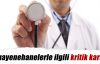Öğretim üyesi doktorlar muayenehane açamayacak